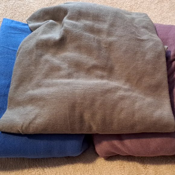 Wrapunzel T-shirt scarves, NWOT, sage green, rose, blue, stretchy, bundle of 3 - Picture 1 of 1